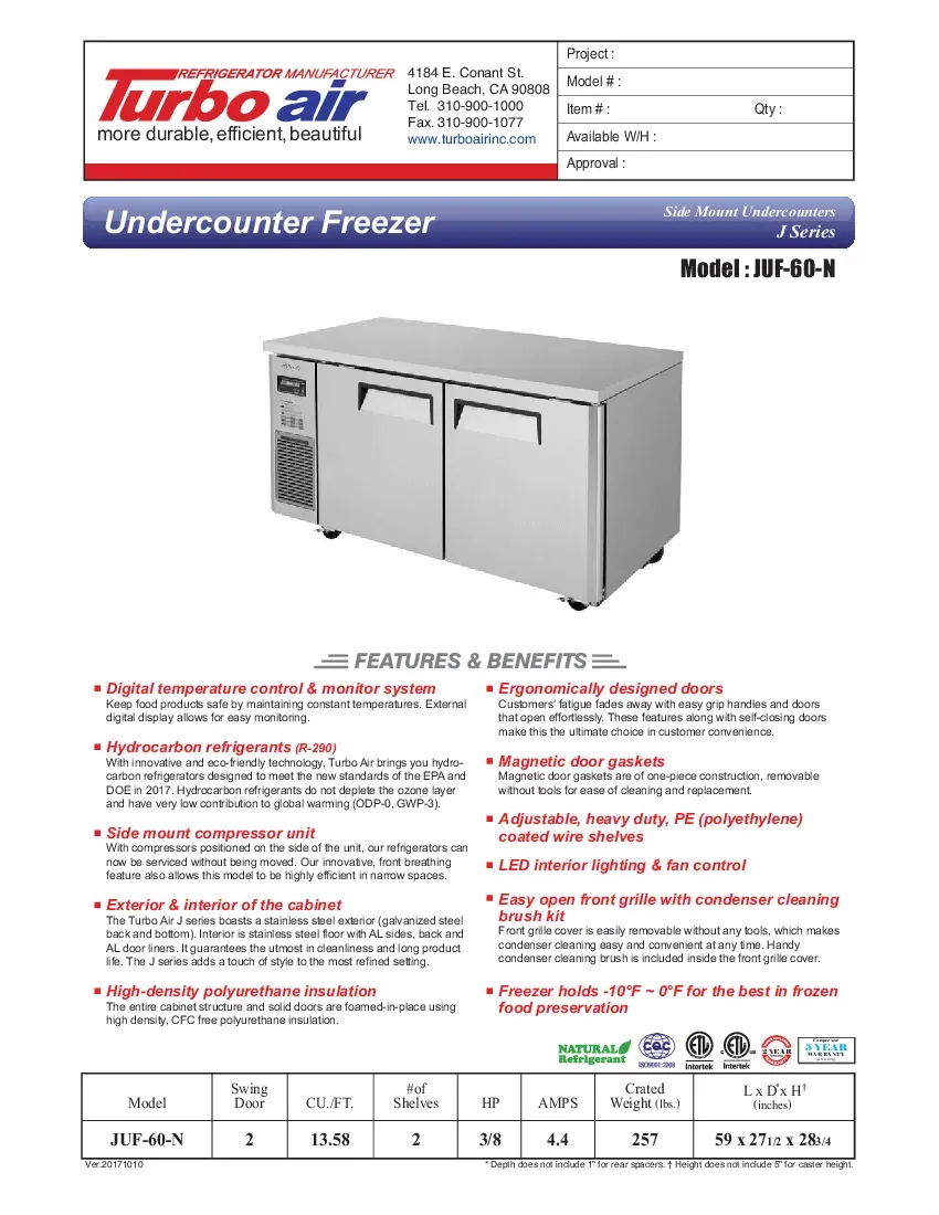 turbo-air-juf-60-n-freezer-undercounter-reach-in-115v-59-w-stainless-steel-260726lwq52b.pdf