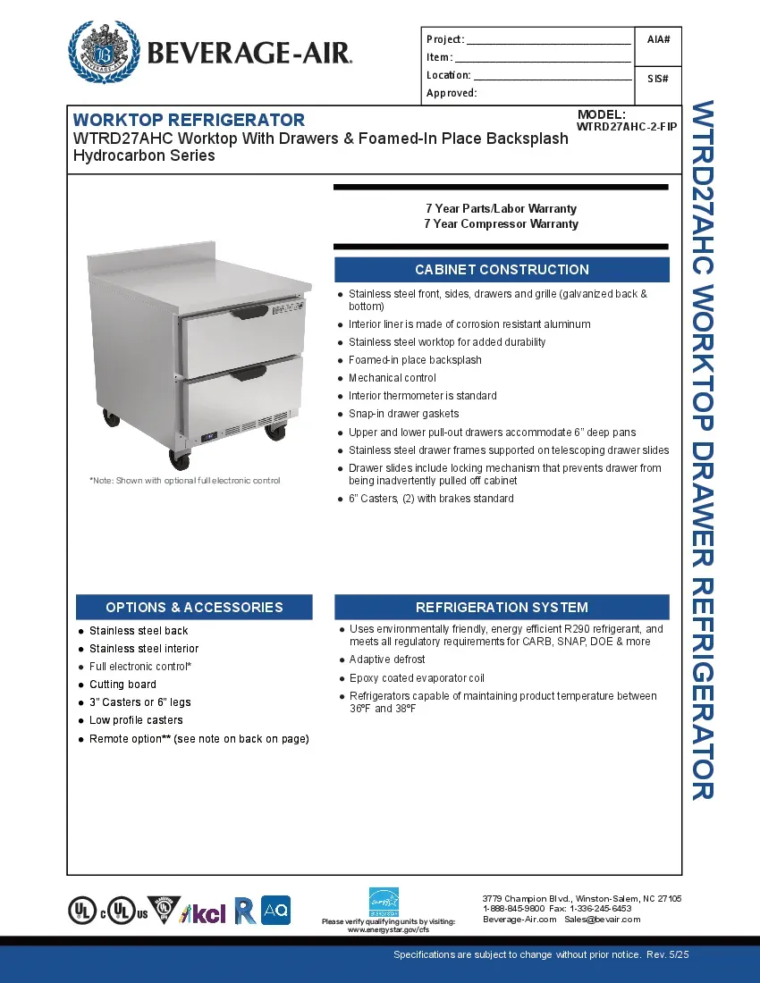 beverage-air-wtrd27ahc-2-fip-refrigerated-counter-work-top-specsheet-260208st53nq.pdf