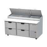Beverage Air , DPD67HC-4, Refrigerated Counter, Pizza Prep Table