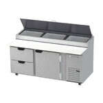 Beverage Air , DPD72HC-2, Refrigerated Counter, Pizza Prep Table