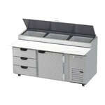Beverage Air , DPD72HC-3, Refrigerated Counter, Pizza Prep Table