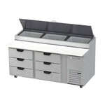Beverage Air , DPD72HC-6, Refrigerated Counter, Pizza Prep Table