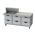 Beverage Air , SPED72HC-12M-6, Refrigerated Counter, Mega Top Sandwich / Salad Unit