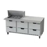 Beverage Air , SPED72HC-12M-6, Refrigerated Counter, Mega Top Sandwich / Salad Unit