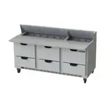 Beverage Air , SPED72HC-18C-6, Refrigerated Counter, Sandwich / Salad Unit
