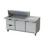 Beverage Air , SPED72HC-18M-2, Refrigerated Counter, Mega Top Sandwich / Salad Unit