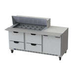 Beverage Air , SPED72HC-18M-4, Refrigerated Counter, Mega Top Sandwich / Salad Unit