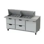 Beverage Air , SPED72HC-24M-4, Refrigerated Counter, Mega Top Sandwich / Salad Unit
