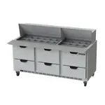 Beverage Air , SPED72HC-30M-6, Refrigerated Counter, Mega Top Sandwich / Salad Unit