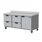 Beverage Air , WTRD72AHC-4-FIP, Refrigerated Counter, Work Top