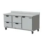 Beverage Air , WTRD72AHC-4-FIP, Refrigerated Counter, Work Top