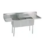 BK Resources BKS-3-1824-14-24TS, Sink, (3) Three Compartment