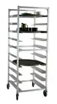 Carter-Hoffmann O1610, Oval Tray Storage Rack, Mobile, Made In USA, Aluminum