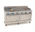 Comstock-Castle , 2F330-6RB, Range, 72" Restaurant, Gas