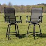 Flash Furniture , 2-ET-SWVLPTO-30-BK-GG, Patio Chairs