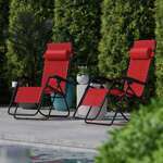 Flash Furniture , 2-GM-103122SS-RD-GG, Patio Chairs