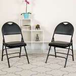Flash Furniture , 2-HA-MC705AV-3-BK-GG, Folding Chairs
