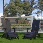 Flash Furniture , 2-JJ-C14509-14309-BK-GG, Patio Chair and Ottoman Sets