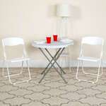 Flash Furniture , 2-RUT-I-WHITE-GG, Folding Chairs