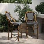 Flash Furniture , 2-SDA-AD642001-CS-BKWH-NAT-GG, Indoor Outdoor Barstools