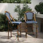 Flash Furniture , 2-SDA-AD642001-CS-NVYWH-NAT-GG, Indoor Outdoor Barstools