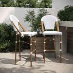 Flash Furniture , 2-SDA-AD642001-F-BS-WHGY-NAT-GG, Indoor Outdoor Barstools