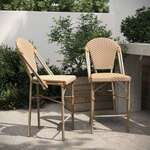 Flash Furniture , 2-SDA-AD642001-F-CS-NATWH-LTNAT-GG, Indoor Outdoor Barstools