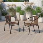 Flash Furniture , 2-TLH-037-DK-BN-GG, Indoor Outdoor Chairs
