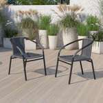 Flash Furniture , 2-TLH-037-GY-GG, Indoor Outdoor Chairs
