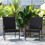 Flash Furniture , 2-TW-3WBE073-BK-GG, Indoor Outdoor Chairs