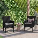 Flash Furniture , 2-TW-3WBE074-BK-GG, Patio Chairs