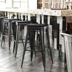 Flash Furniture , 4-ET-31320-30-BK-R-PL2B-GG, Restaurant Barstools