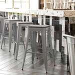 Flash Furniture , 4-ET-31320-30-SV-R-PL2G-GG, Restaurant Barstools