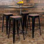 Flash Furniture , 4-ET-31320W-30-BK-R-GG, Restaurant Barstools
