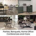 Flash Furniture , 4-LE-L-3-W-BK-GG, Folding Chairs