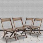 Flash Furniture , 4-WFC-SLAT-AB-GG, Folding Chairs