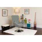 Flash Furniture , CH-162430-LTGY-FAB-GG, Reception Furniture - Chairs
