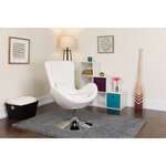 Flash Furniture , CH-162430-WH-LEA-GG, Reception Furniture - Chairs