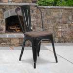 Flash Furniture , CH-31230-BK-WD-GG, Restaurant Chairs
