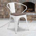 Flash Furniture , CH-31270-WH-WD-GG, Restaurant Chairs