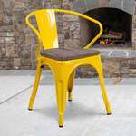 Flash Furniture , CH-31270-YL-WD-GG, Restaurant Chairs