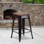 Flash Furniture , CH-31320-24-BQ-WD-GG, Restaurant Barstools