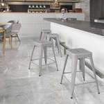 Flash Furniture , CH-31320-24-SIL-GG, Indoor Outdoor Barstools