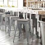 Flash Furniture , CH-31320-24-SIL-PL2G-GG, Indoor Outdoor Barstools