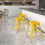 Flash Furniture , CH-31320-24-YL-GG, Indoor Outdoor Barstools