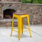 Flash Furniture , CH-31320-24-YL-WD-GG, Restaurant Barstools
