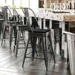 Flash Furniture , CH-31320-24GB-BK-PL2B-GG, Indoor Outdoor Barstools