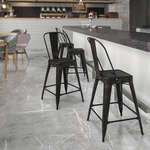 Flash Furniture , CH-31320-24GB-BQ-GG, Indoor Outdoor Barstools