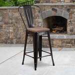 Flash Furniture , CH-31320-24GB-BQ-WD-GG, Restaurant Barstools