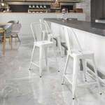 Flash Furniture , CH-31320-24GB-WH-GG, Indoor Outdoor Barstools